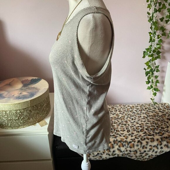 Grey and Pink Polka Dot Tank Top - Picture 2 of 8